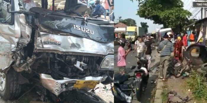 Kecelakaan Maut, Elf Rem Blong Sruduk Belasan Motor, 7 Orang Meninggal –  Radar Pekalongan Online